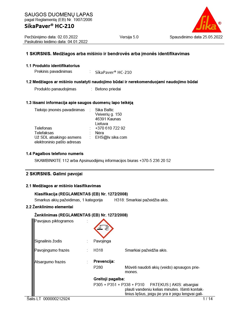 SikaPaver® HC-210 SDL