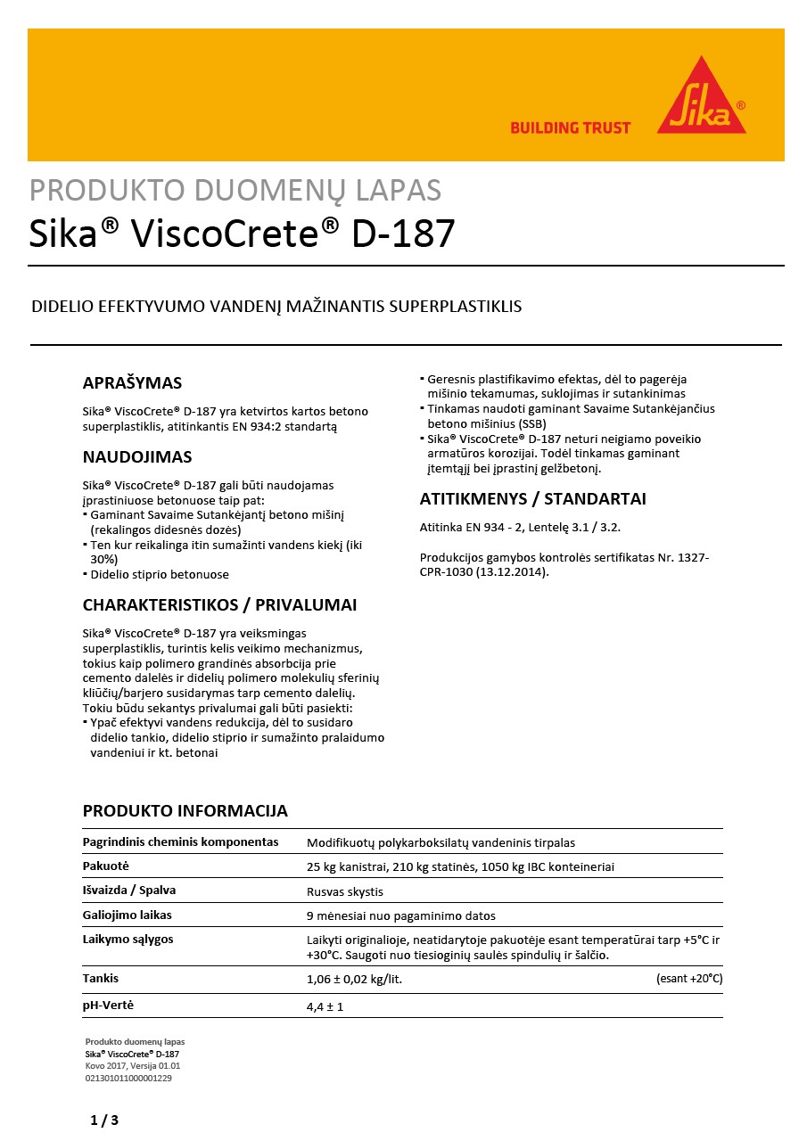 Sika® ViscoCrete® D-187
