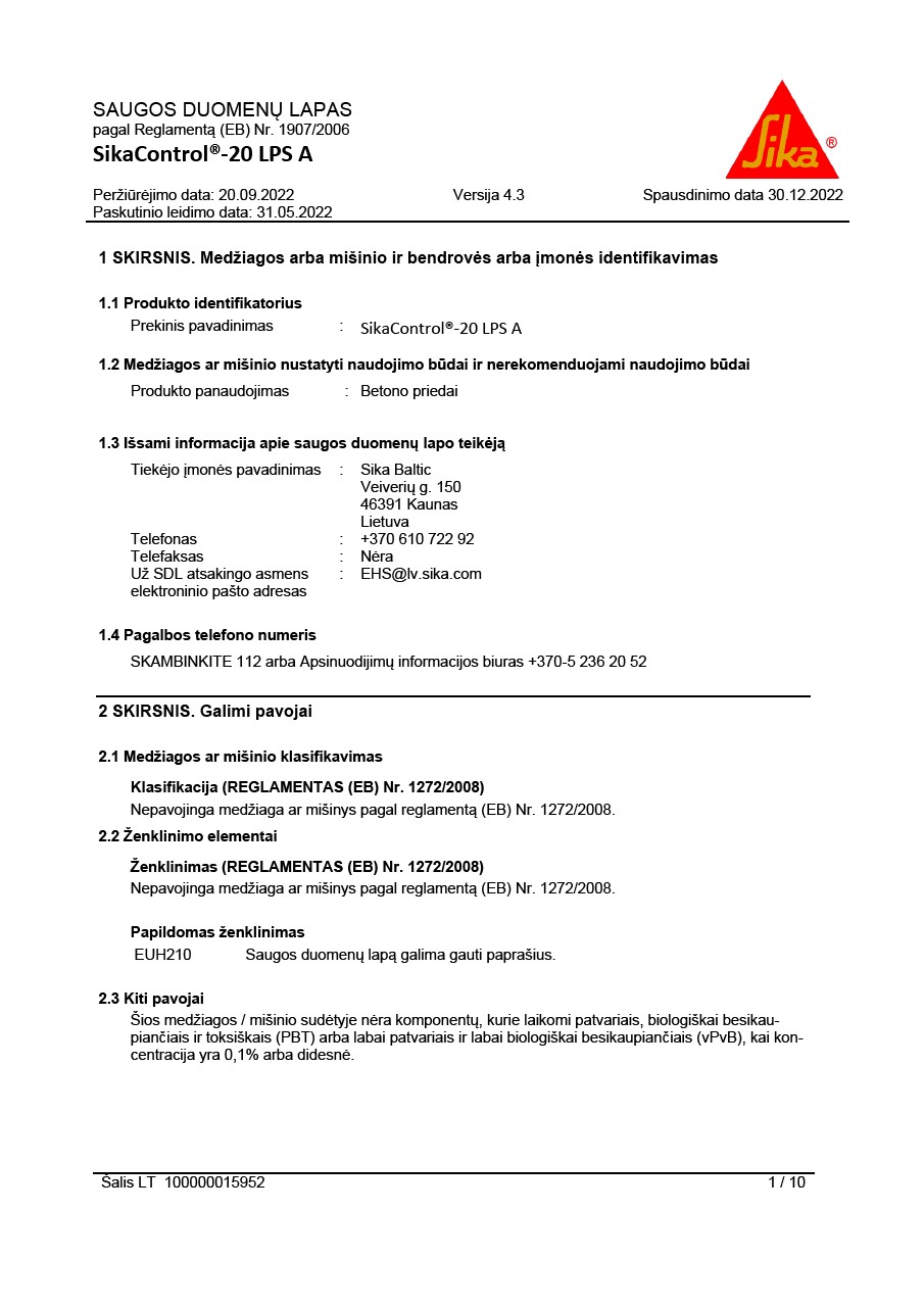 SikaControl®-20 LPS A SDL