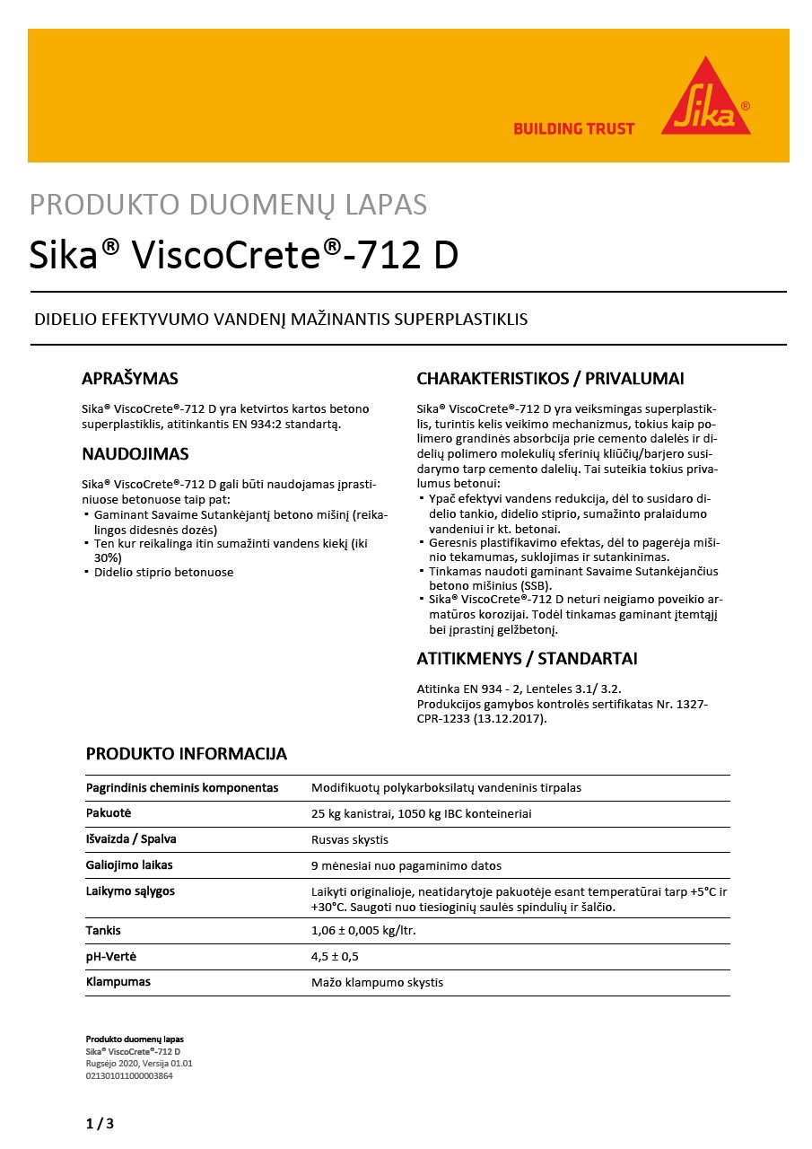 Sika® ViscoCrete®-712 D