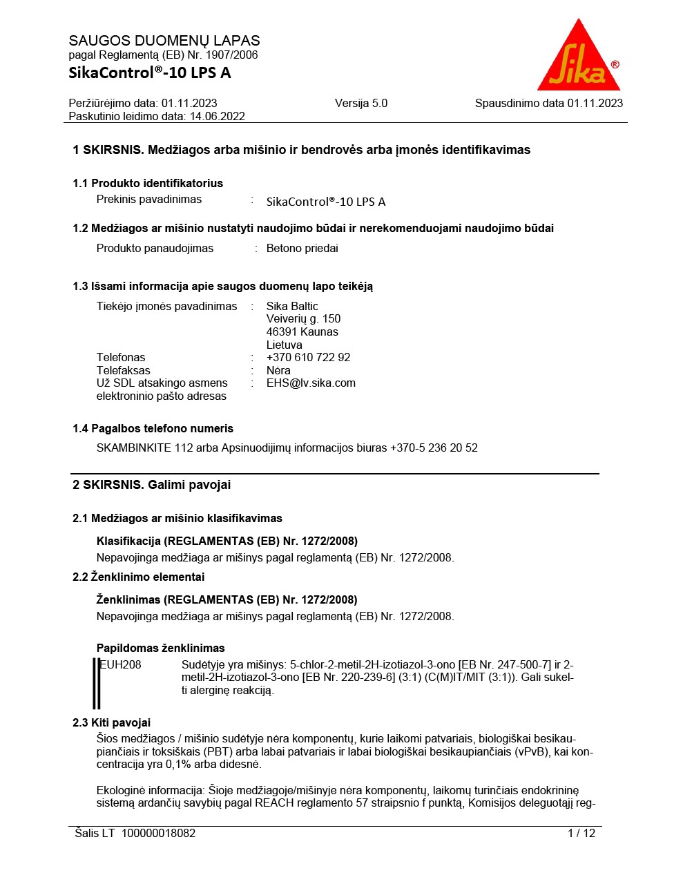 SikaControl®-10 LPS A SDL