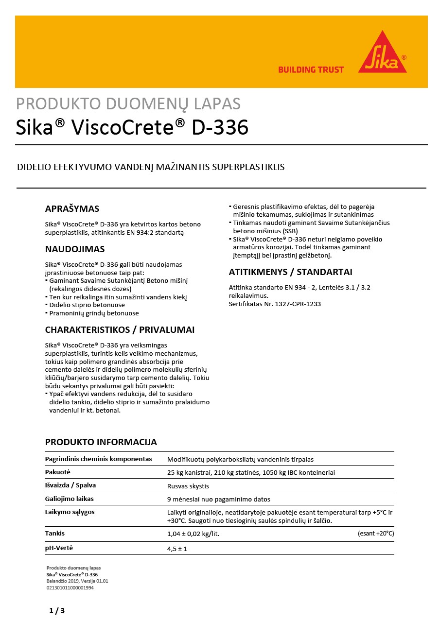 Sika® ViscoCrete® D-336